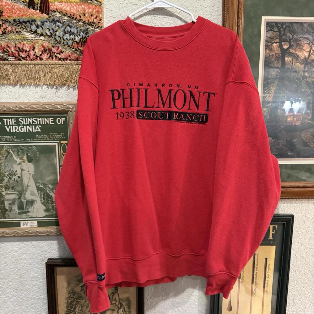 Vintage 90s RARE Boy Scouts Explorer Philmont Scout Ranch Sweatshirt Size XL